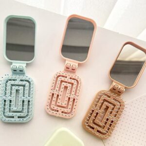 Folding Comb with Mirror