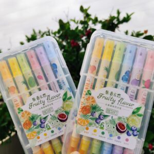 Dual Tip Fruit Scented Highlighters (6pcs)