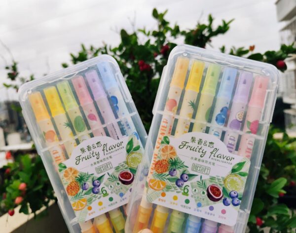 Dual Tip Fruit Scented Highlighters (6pcs)