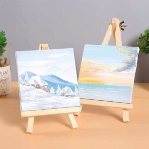 Mini Canvas Board with Wooden Stand