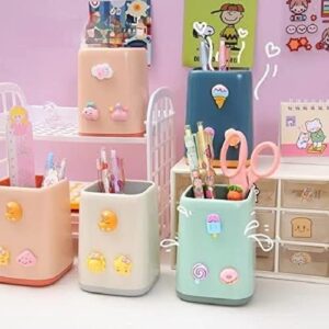 Cute Kawaii Pen Stand with 3D sticker