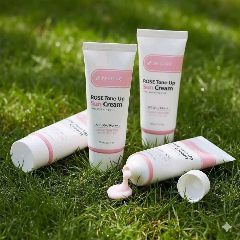 3w Clinic Rose Tone Up Sun Cream - Image 2