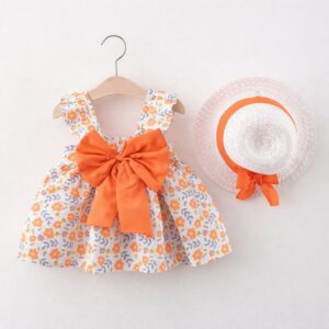 Best Summer Cotton Dress with Hat for Babies