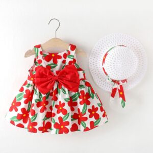 Imported Baby Dress with Hat
