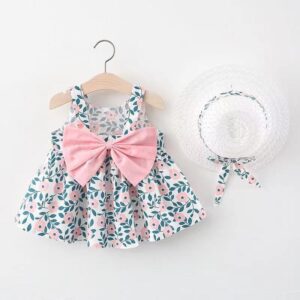 Imported Baby Dress with Hat