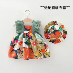 Imported Baby Dress with Hat